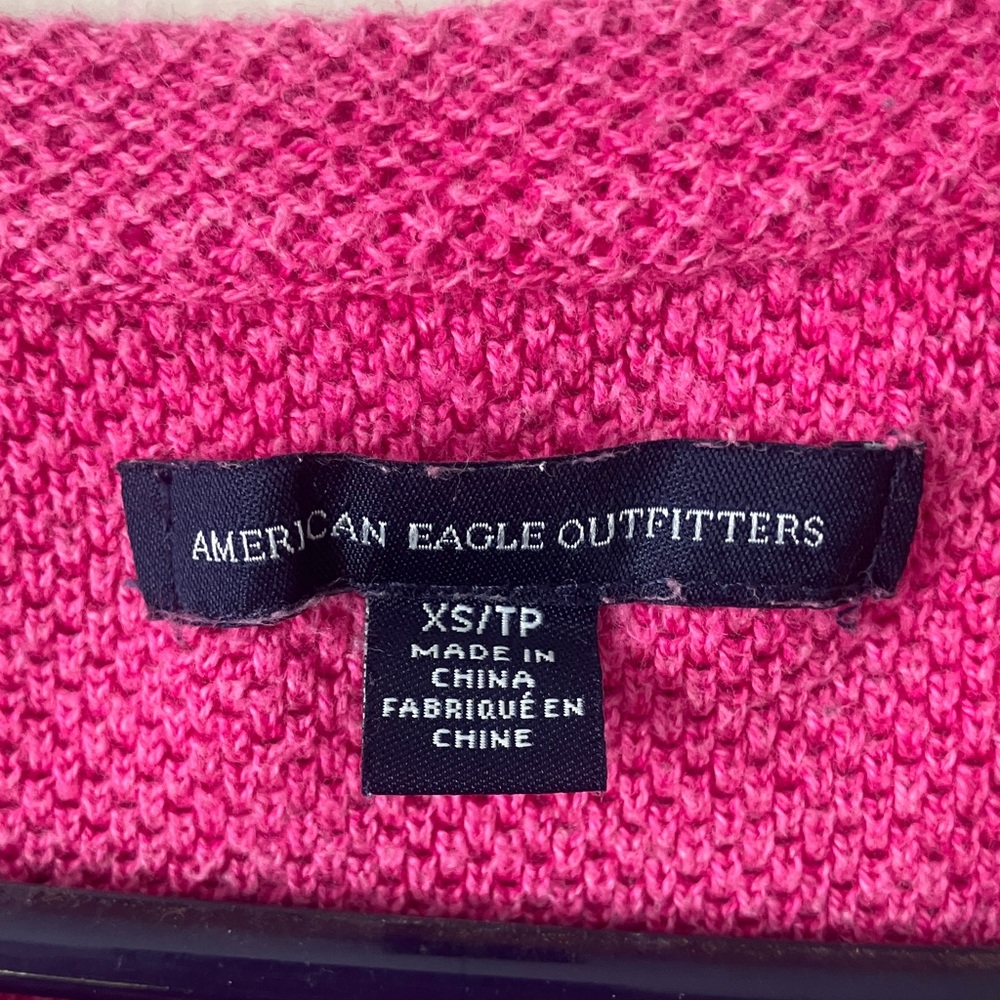 American Eagle Outfitters Vibrant Pink Knit Sweater - Picture 2 of 3